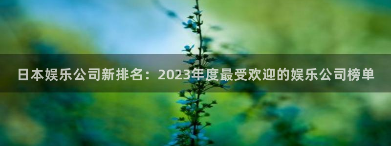 万向娱乐app下载：日本娱乐公司新排名：2023年度最受欢迎的娱乐公司榜单