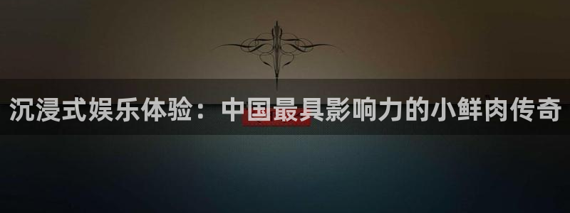 壹号app下载苹果：沉浸式娱乐体验：中国最具影响力的小鲜肉传奇