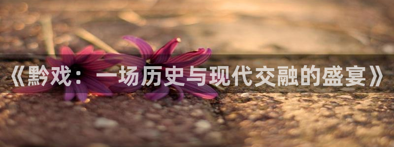 壹号大舞台官网入口：《黔戏：一场历史与现代交融的盛宴》